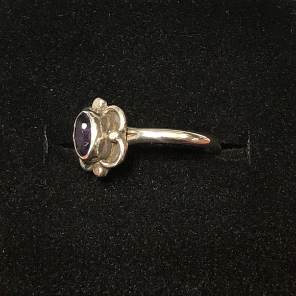 Amethyst butterfly sterling silver ring. - Picture 2 of 6